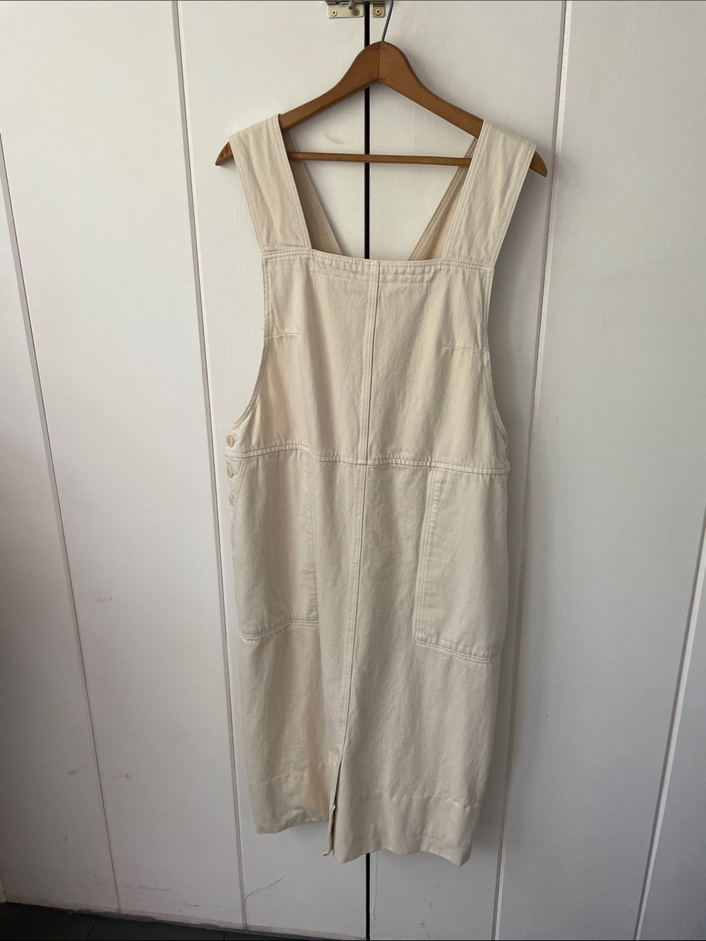 Toast UK Ecru Pinafore Dress - Overall Denim US size 10